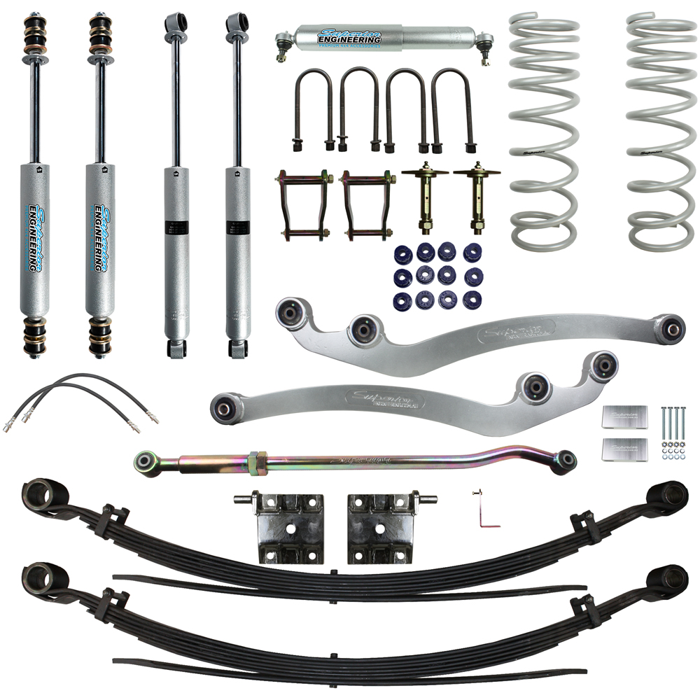 Superior Engineering 3 Inch (75mm) Lift Kit Suitable For Toyota LandCruiser 79 Series Pre 07/2016 4.5lt V8 - SUP-79G1-8-KIT-3INCH